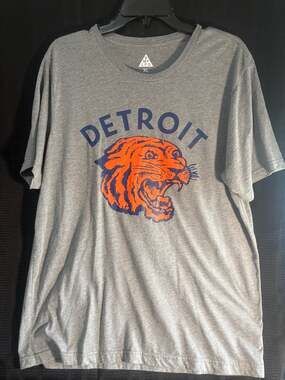 SMPLFD Detroit Tiger Heather Gray Graphic T-Shirt